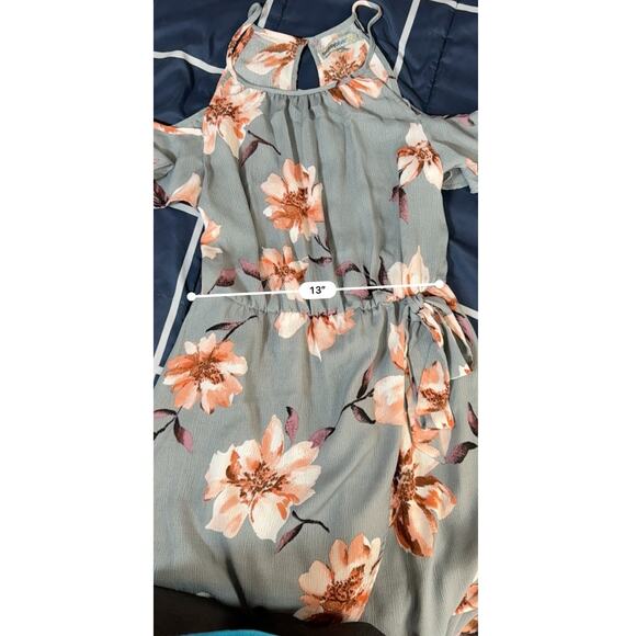 Bailey Blue Cold Shoulder Floral Maxi Dress Size M - Picture 7 of 10